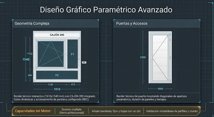 Diseno grafico parametrico de ventanas y puertas